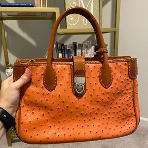 Orange leather Dooney and Bourke bag